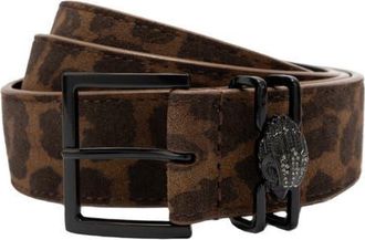 Kurt Geiger Shoreditch Leopard Print Suede Belt at Nordstrom, Size X-Small/small