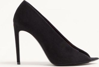 Valentino Garavani D&eacute;collet&eacute; Open Toe R&eacute;v&eacute;l&eacute; In Camoscio 105Mm Donna NERO 35.5