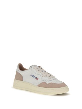 Autry Womens Medalist Low Leather Sneakers Wht-Phard Wht/phard