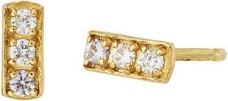 Dower & Hall 14k Diamond Trio Narrative Studs