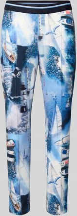 Marc Cain Slim Fit Caprihose mit elastischem Bund in Sky, Gr&ouml;&szlig;e 34