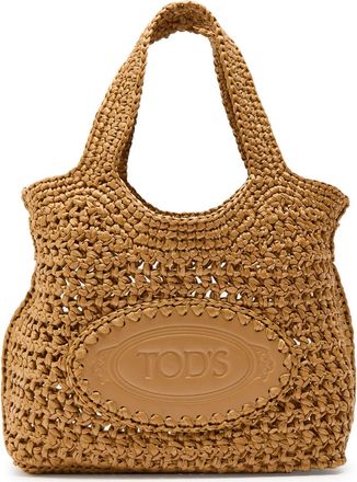 Tod's Mancini Mini Raffia top Handle bag - Natural - One Size