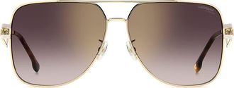 Carrera 63mm Oversize Square Sunglasses in Gold Beige Havana/Gdsp Bursf at Nordstrom