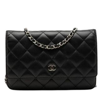 Chanel Pre-owned Matelasse Schoudertas - Dames - Pre-owned - Zwart - Maat: ONE Size Leer
