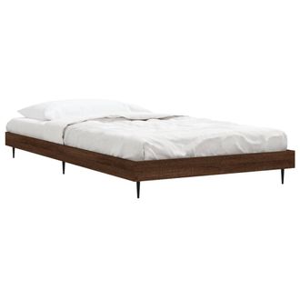 vidaXL Estructura De Cama Sin Colch&oacute;n Madera Marr&oacute;n Roble 90x190 Cm Vidaxl
