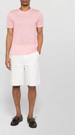 120% Lino linen short sleeve crew neck t-shirt