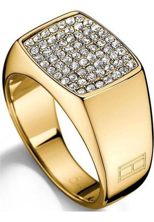 Tommy Hilfiger Womens 2700733D Ladies Ring - Gold Stainless Steel - Size O 1/2