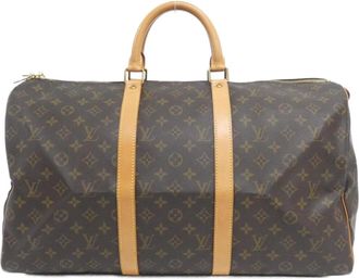 Louis Vuitton Marron Coated Canvas Boston Bag (Pre-Owned)