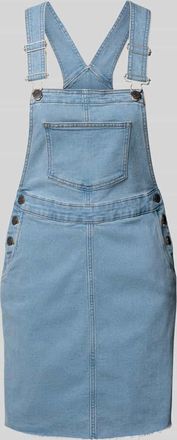 Noisy May Knielanges Latzkleid mit Brusttasche Modell SIA in Hellblau, Gr&ouml;&szlig;e XS