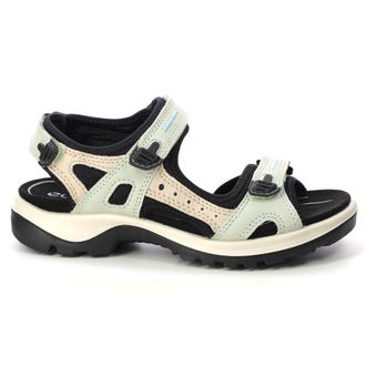 Ecco Ecco Offroad 069563 Leather Textile Womens Hook and loop Sandals - Matcha Sand - Size:UK 4.5