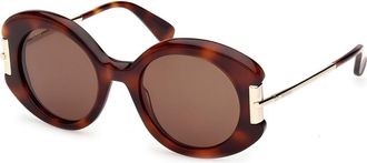 Max Mara MM0188 52E Womens Sunglasses Tortoiseshell Size 52