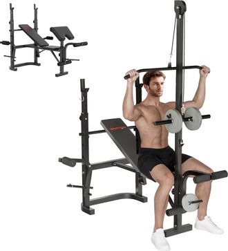 OEM Banco De Musculaci&oacute;n Con Soporte Para Barra Ajustable Extensi&oacute;n De Piernas Curl De Predicador Y Mariposa Para Gimnasio