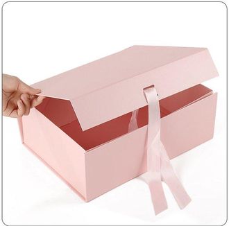 OEM Caja De Regalo Grande Con Tapa - Dimensiones: 29 X 22 X 10,5 Cm - Ideal Para Cumplea&ntilde;os, Bodas, Navidad, Pedidas De Mano, Etc. - Color Rosa