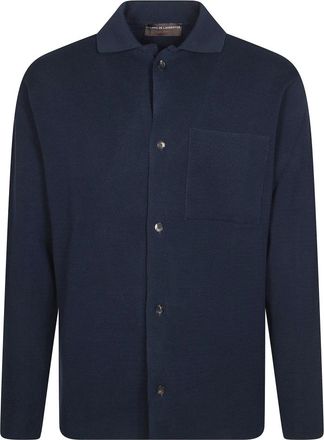FILIPPO DE LAURENTIIS Giacca Camicia Over - Heren - Vesten - Blauw - XL - Truien & Vesten