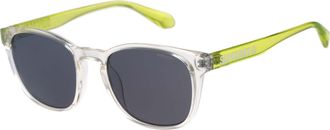 Superdry Sonnenbrille SUPERDRY Modell 996097, Herren, gr&uuml;n, transparent, transparent, Sonnenbrillen Sonnenbrille, Form Karree/Soft, Logoschriftzug auf B&uuml;gel, I
