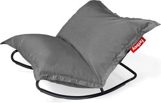 Fatboy Rock n Roll Lounge Chair, schwarz + Original Outdoor Sitzsack, rock grey