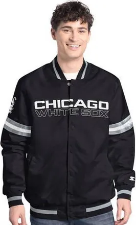 Starter Mens Starter Black Chicago White Sox Scout Full-Snap Varsity Jacket at Nordstrom, Size X-Large