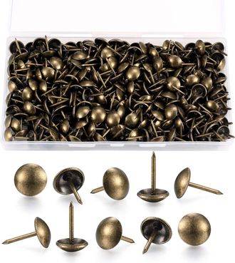 OEM (l)200 Piezas De Clavos Para Tapicer&iacute;a, Clavos Decorativos Para Tapicer&iacute;a, Tachuelas Para Tapicer&iacute;a, Clavos De Lat&oacute;n Antiguo Para Muebles Con Caja De 