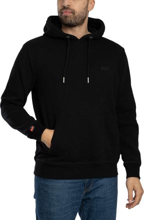 Superdry Essential-Hoodie Met Logo-Pullover, Zwart