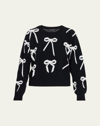 Marc Jacobs Bow Jacquard Crewneck Sweater