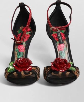 Dolce & Gabbana leopard crystal-embellished sandals