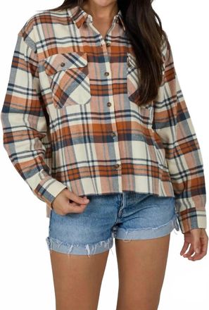Salty Crew Nomad Flannel Shirt In Bone