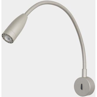 Leds - C4 Leds C4 - Luz De Lectura Bed Round Led 3.5 Blanco C&aacute;lido - 3000k On-off Gris 115lm