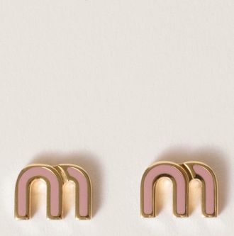 Miu Miu Enameled metal earrings