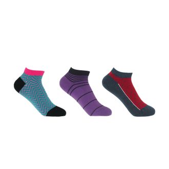 Peper Harow Womens Trainer Sock Bundle - Zigzag, Retro & Polka