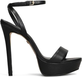 Carrano 140mm leather sandals - Black