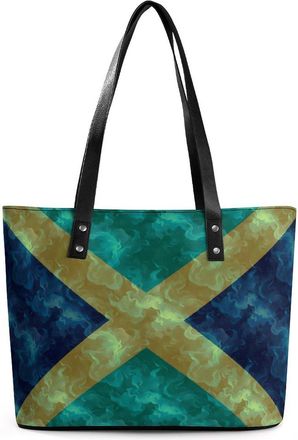 Generic Jamaica Flag Tote Bags for Women Cute Shoulder Purses Handbags