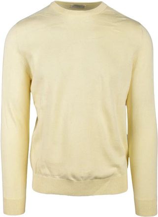 Ballantyne Cotton and Cashmere Sweater - Yellow