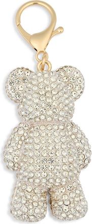 Leith Crystal Bear Bag Charm in Clear- Gold at Nordstrom Rack