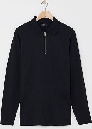 Jacamo Jersey Zip Neck Polo
