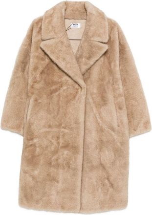 Betta Corradi Mid-Length Plush Beige Coat