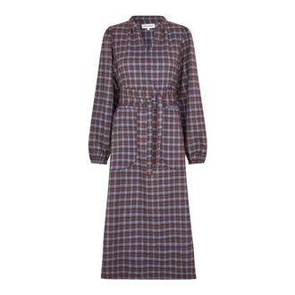 Lollys Laundry Kleedjes, Dames, Veelkleurig, XS, Leer, Paris Midi Jurk