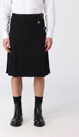Vivienne Westwood Gonna a portafoglio al ginocchio in pura lana con logo Orb