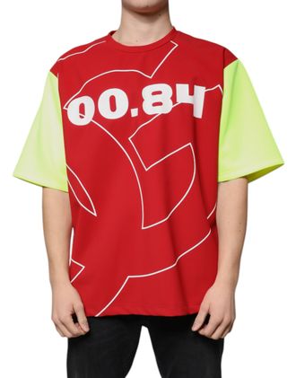 Dolce & Gabbana Multicolor Logo Cotton Men Crew Neck Mens T-shirt