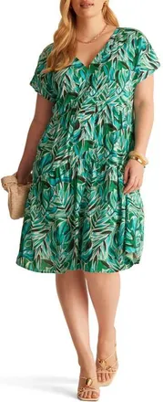 Estelle Antibes Floral Shift Dress in Blue/green at Nordstrom, Size 16W