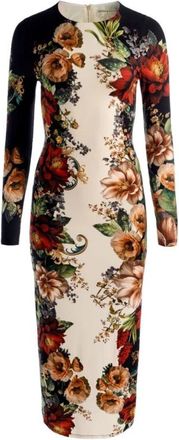 Alice & Olivia Delora Midi Jurk - Dames - Casual kleedjes - Veelkleurig - 2XS - Kleedjes