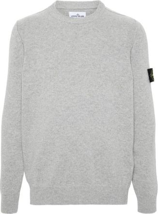 Stone Island Stijlvolle Pullover Sweater - Heren - Ronde hals truien - Grijs - M - Truien & Vesten