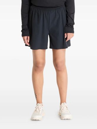On logo-print performance shorts - women - Elastane/Recycled Polyester/Recycled Polyester/Elastane - M - Black
