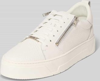 Antony Morato Ledersneaker mit Reißverschluss in Weiss, Größe 40