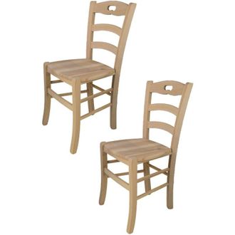 Tommychairs Tommychairs - Set 2 sedie modello Cross per cucina bar e sala da pranzo, robusta struttura in legno di faggio verniciato laccato grgio scuro e seduta