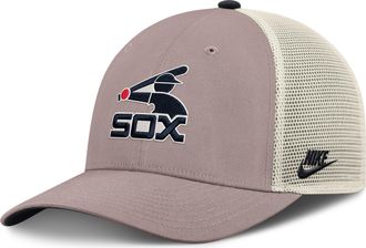 Nike Chicago White Sox Cooperstown Rise Nike Mens MLB Adjustable Trucker Hat in Brown | NB1L0M6HCWS-L4S