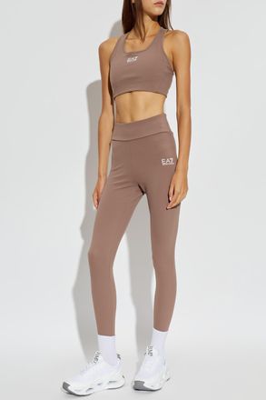Emporio Armani Short Training Top, Womens, Brown