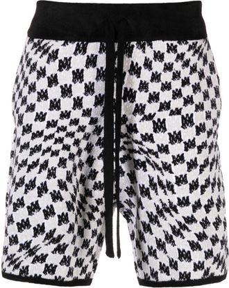 Amiri logo-print bermuda shorts - men - Viscose/Polyamide - XXXL - White