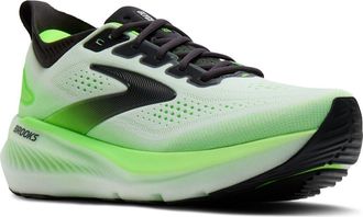 Brooks Glycerin 23 Running Shoe in White/Phantom/Green Gecko at Nordstrom, Size 11.5