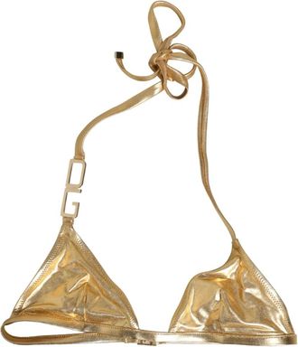 Dolce & Gabbana Bikinis, female, Yellow, Size: S Triangle Bikini Top