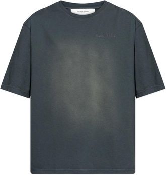Golden Goose T-shirt met vintage-effect - Heren - T-shirts - Grijs - S - Katoen - Tops